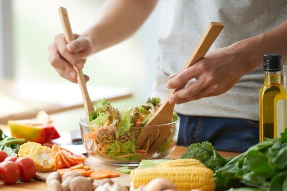 cocinar ensalada de verduras para la prostatitis